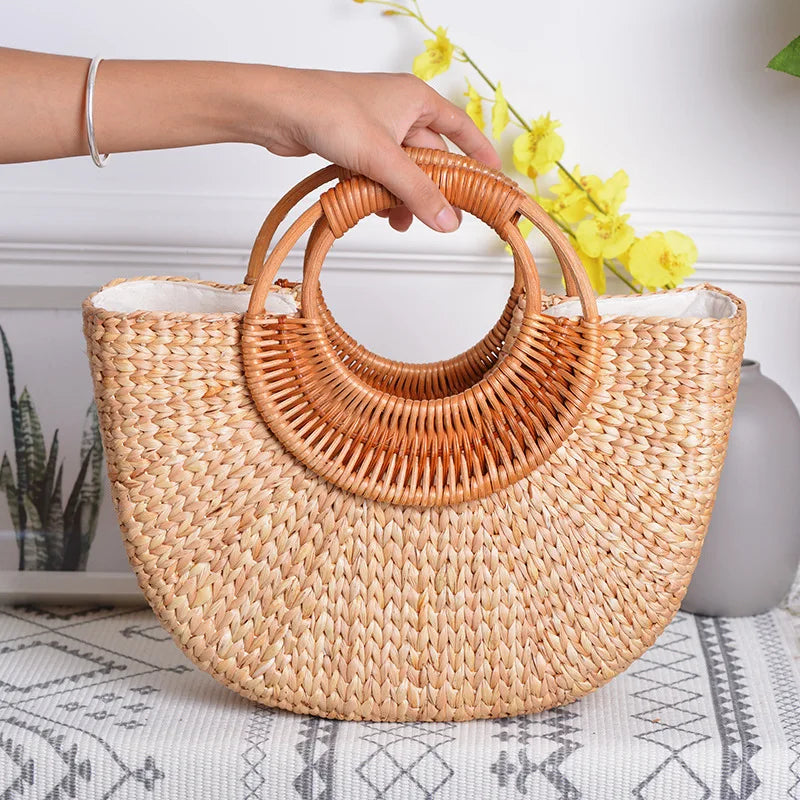 YoReAi Boho Woven Straw Tote