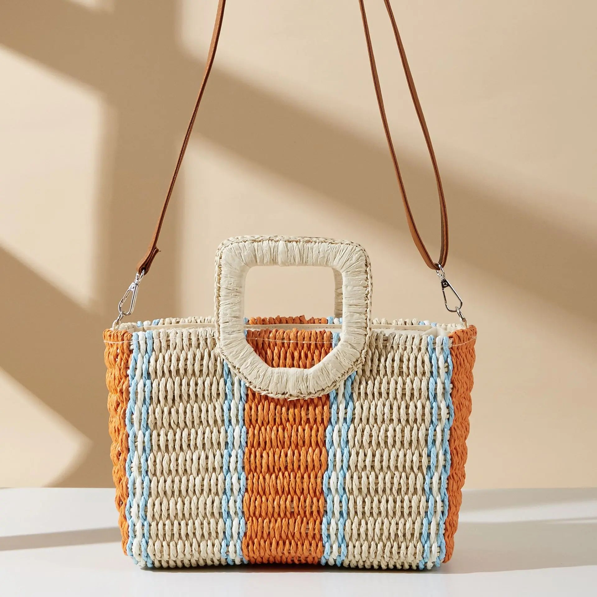 Soluna Woven Crossbody Tote