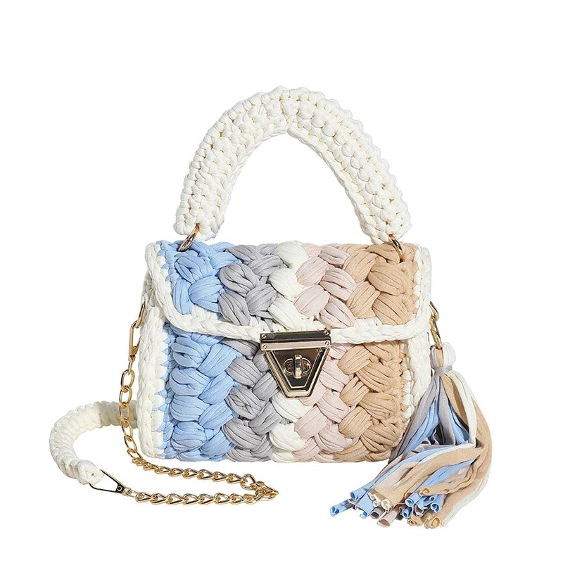 Chunky Knit Crochet Shoulder Bag