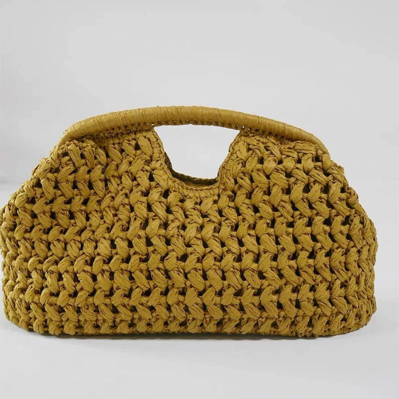 Women's Woven Straw Beach Bag