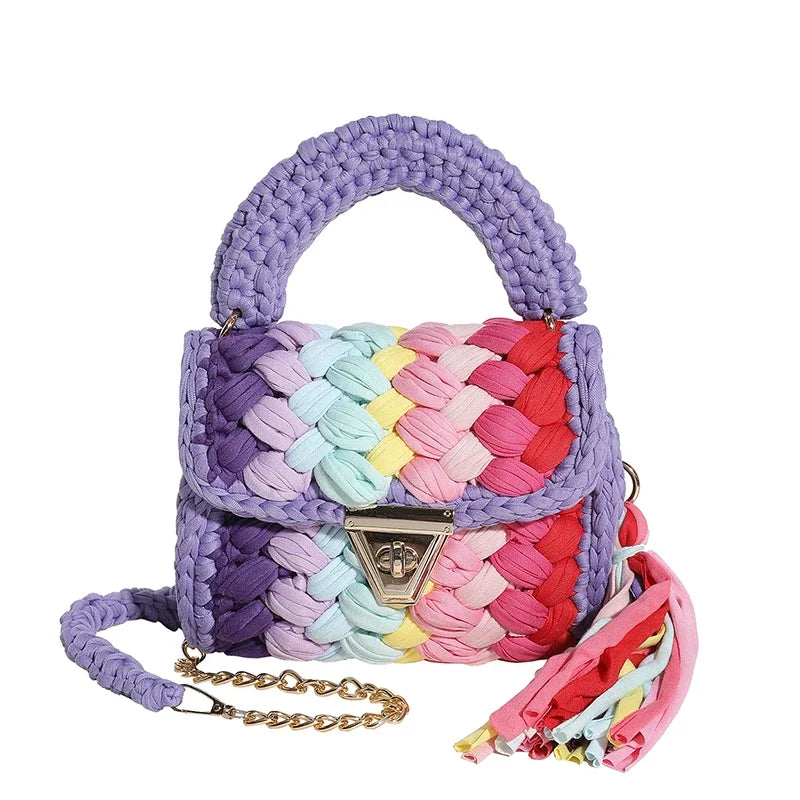 Chunky Knit Crochet Shoulder Bag