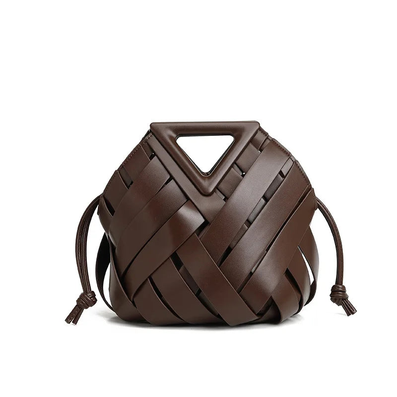 Hollow Woven Shoulder Messenger Bag