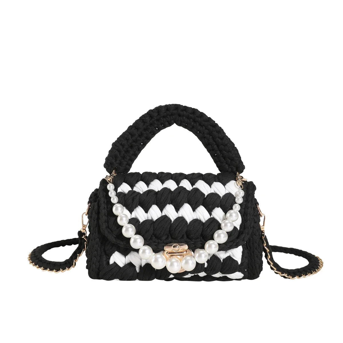 Chunky Knit Crochet Shoulder Bag