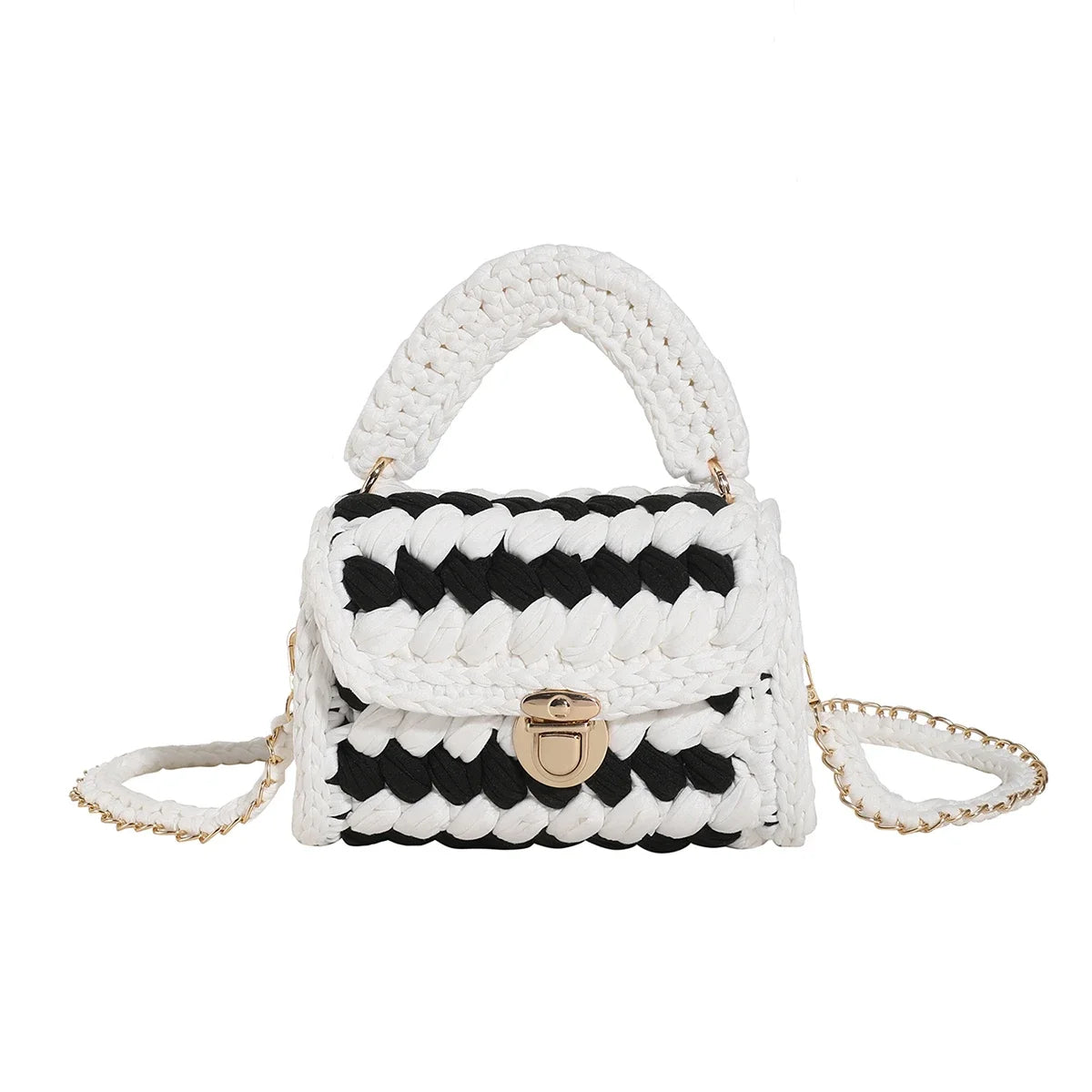 Chunky Knit Crochet Shoulder Bag