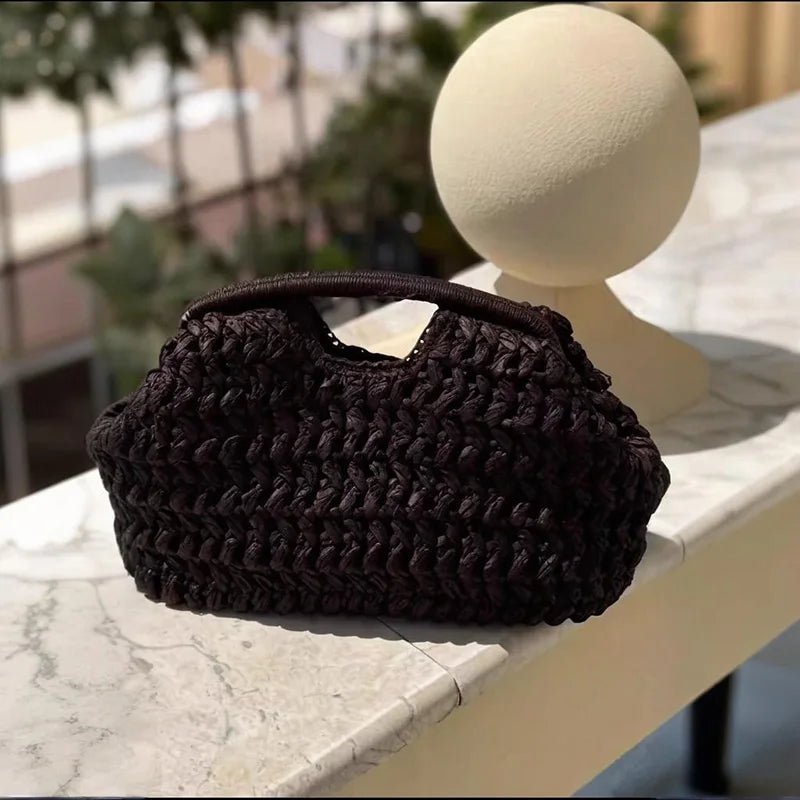 Women's Woven Straw Beach Bag