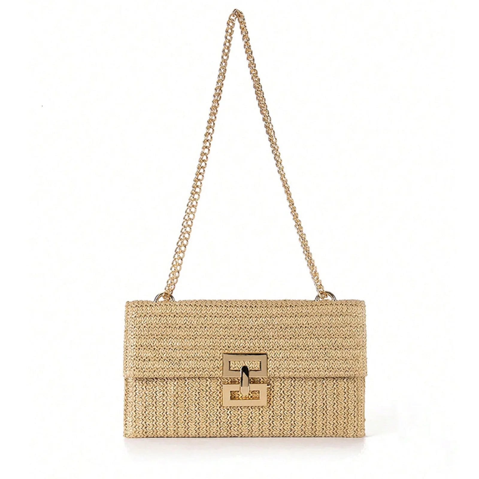 Boho Grass Woven Summer Wallet Bag