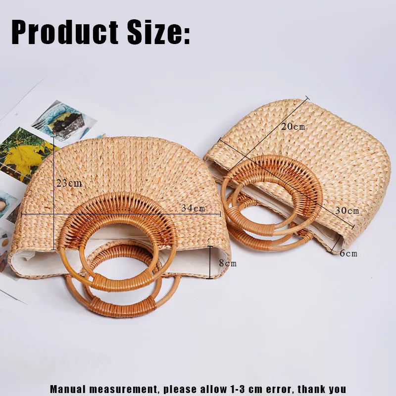 YoReAi Boho Woven Straw Tote