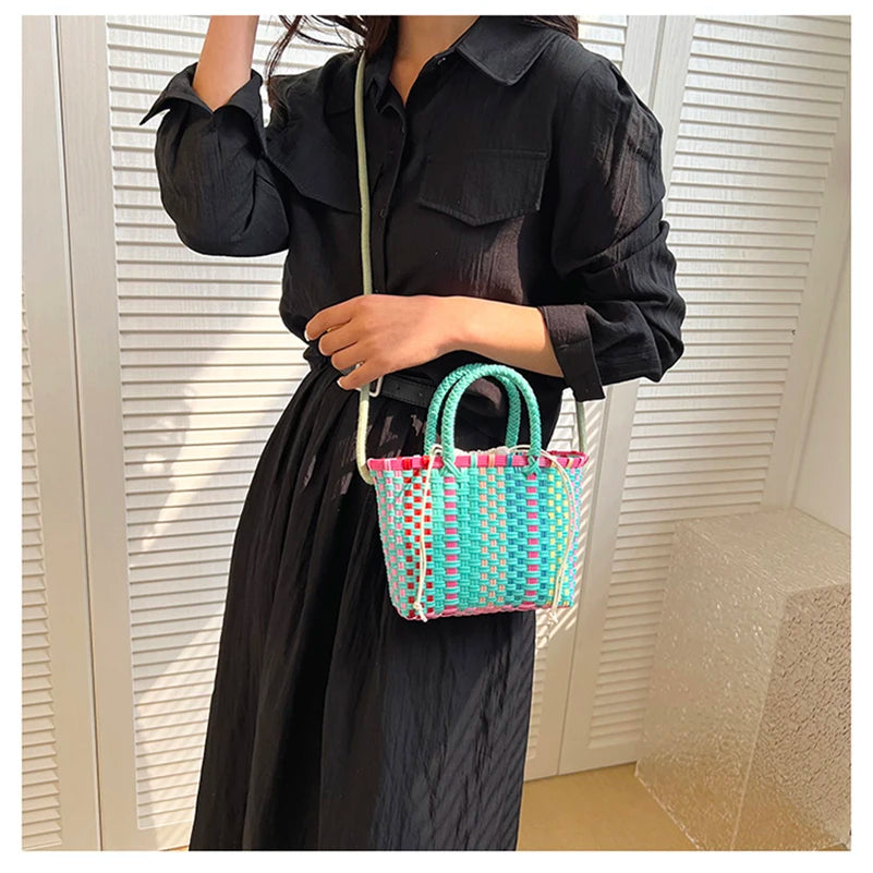 Colorful Woven Summer Crossbody