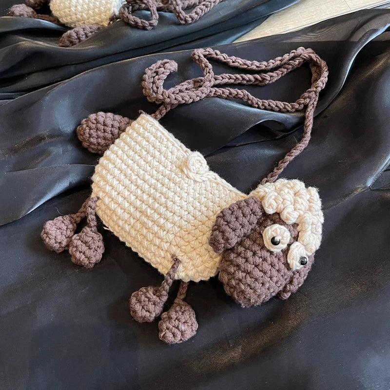 Cute Crochet Cartoon Crossbody Bag