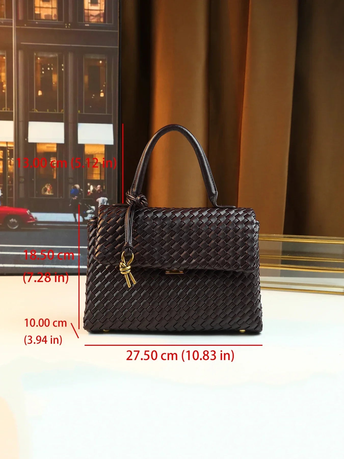 Woven Commuter Tote Handbag