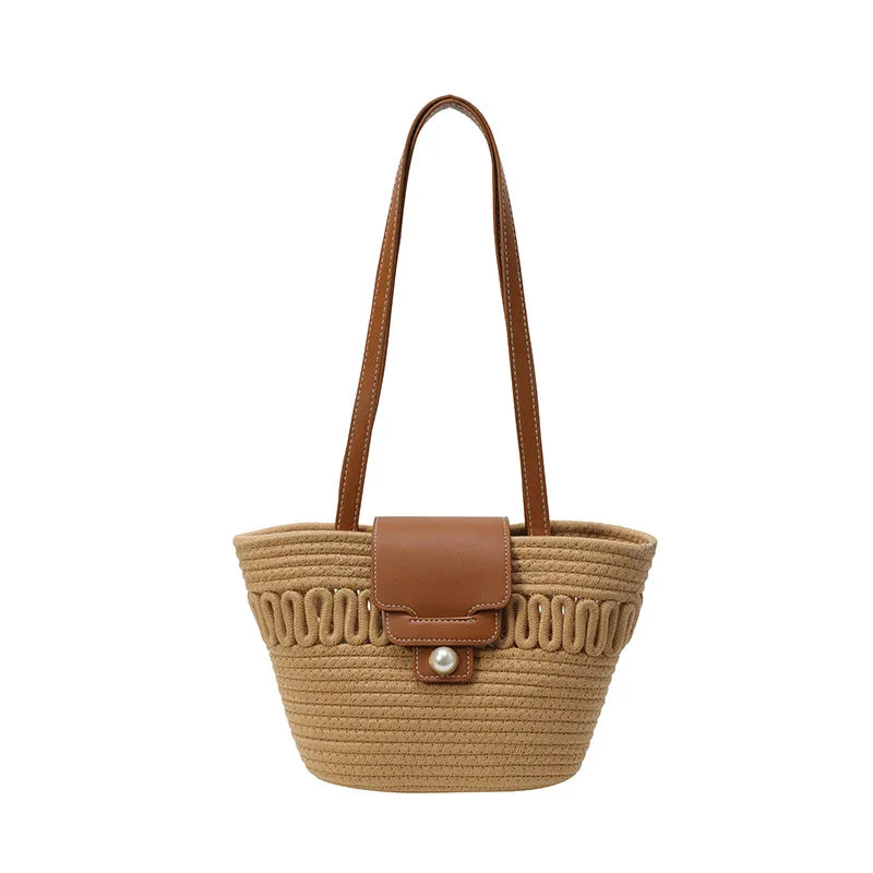 Spring-Summer Woven Elegance Tote