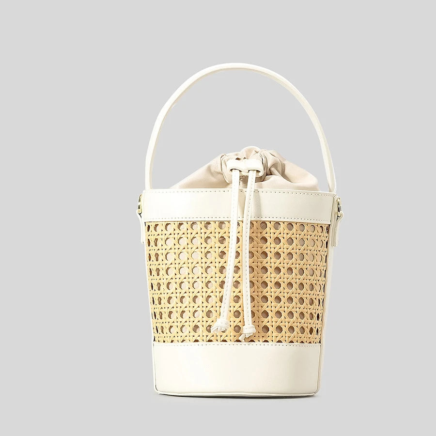 Valencia Rattan Bucket Bag