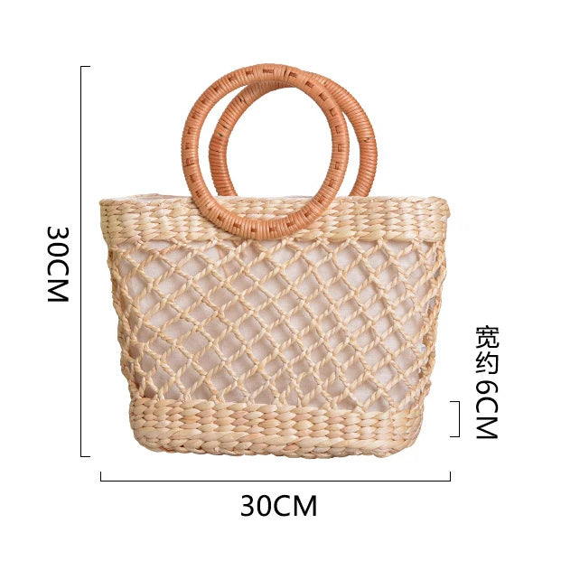 YoReAi Boho Woven Straw Tote