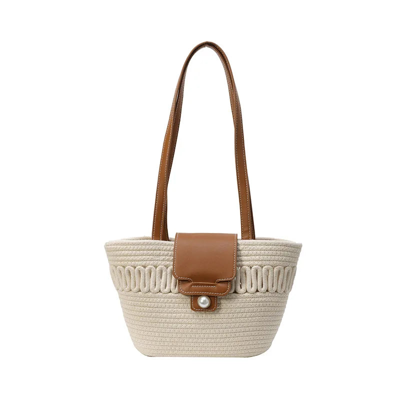 Spring-Summer Woven Elegance Tote