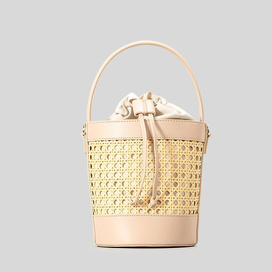 Valencia Rattan Bucket Bag