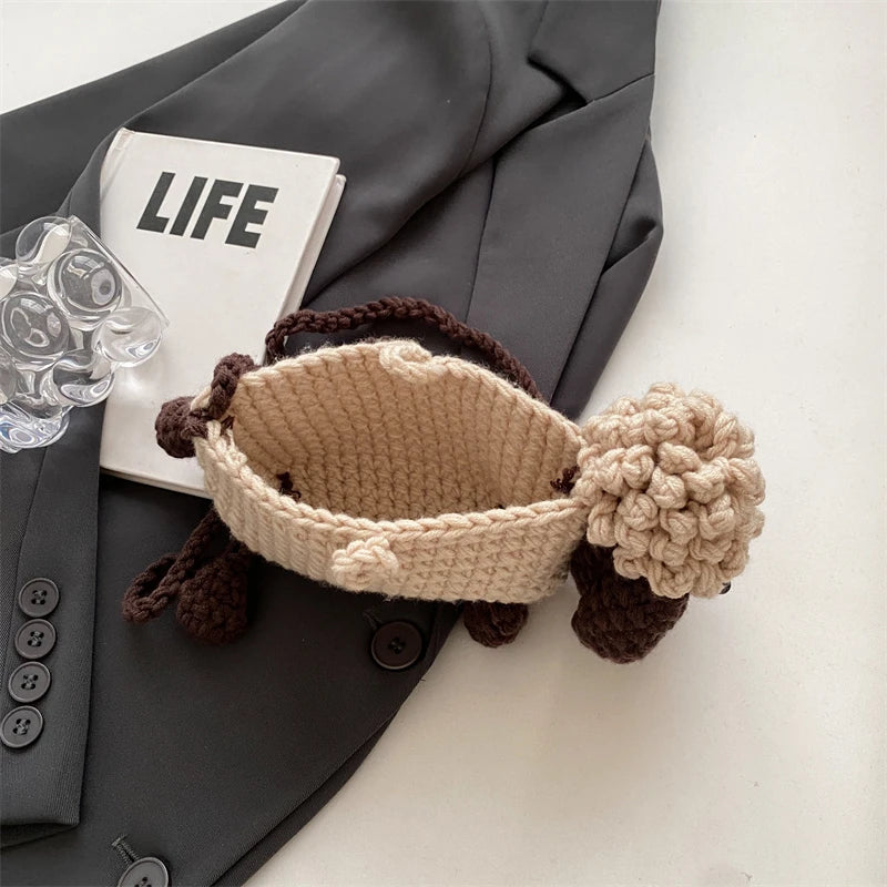 Cute Crochet Cartoon Crossbody Bag